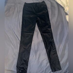 Black polyester jeans